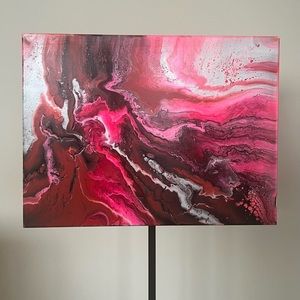 Pink Art on Canvas.